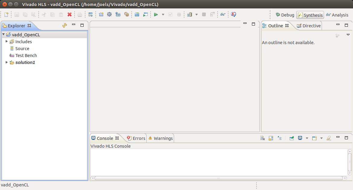 IDE view and source file creation. 